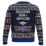 Hooktab Inverted Top Gun Ugly Christmas Sweater