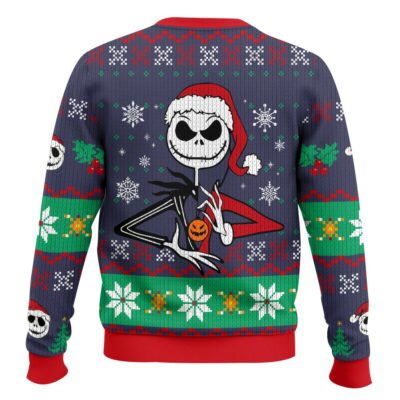 Hooktab Is This Jolly Enough Jack Skellington Ugly Christmas Sweater