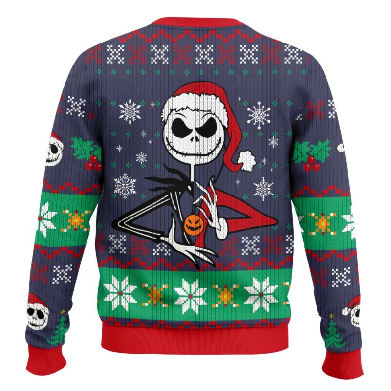 Hooktab Is This Jolly Enough Jack Skellington Ugly Christmas Sweater Hooktab Is This Jolly Enough Jack Skellington Ugly Christmas Sweater