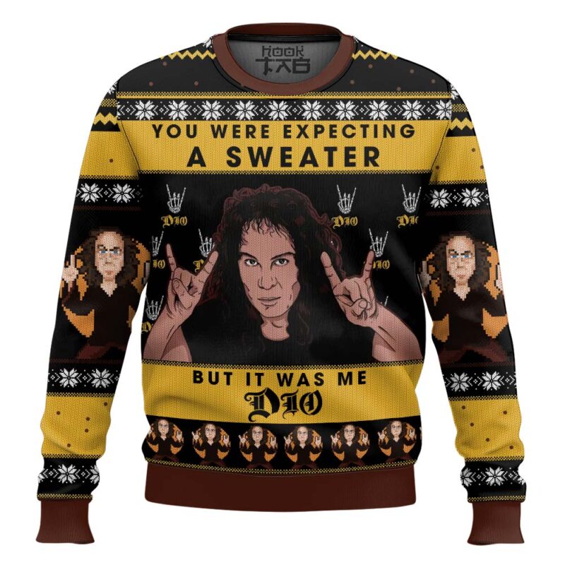 Hooktab It Was Me Dio Ronnie James Dio Ugly Christmas Sweater