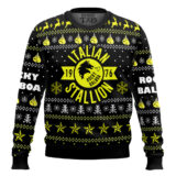 Hooktab Italian Stallion Balboa Rocky 1976 Ugly Christmas Sweater