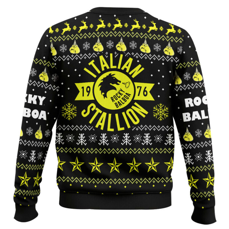 Hooktab Italian Stallion Balboa Rocky 1976 Ugly Christmas Sweater Hooktab Italian Stallion Balboa Rocky 1976 Ugly Christmas Sweater
