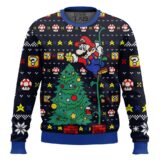 Hooktab It’s A Tree Mario Bros. Ugly Christmas Sweater