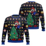 Hooktab It’s A Tree Mario Bros. Ugly Christmas Sweater