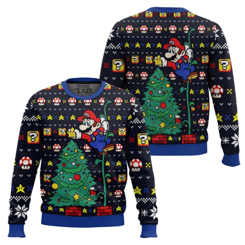 Hooktab It’s A Tree Mario Bros. Ugly Christmas Sweater Hooktab It’s A Tree Mario Bros. Ugly Christmas Sweater