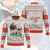 Hooktab It’s A Wonderful Life George And Mary Ugly Christmas Sweater