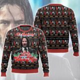 Hooktab It's Beginning To Look A Lot Like Wickmas John Wick Ugly Christmas Sweater