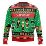 Hooktab It's Dangerous To Go Alone The It Crowd Ugly Christmas Sweater