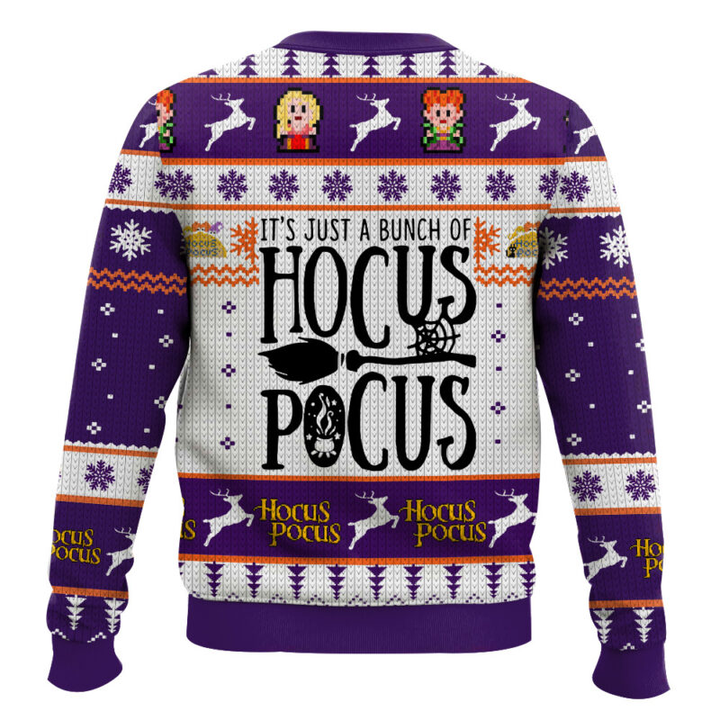 Hooktab It's Just A Bunch Of Hocus Pocus Ugly Christmas Sweater Hooktab It's Just A Bunch Of Hocus Pocus Ugly Christmas Sweater