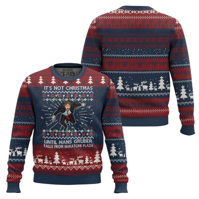 Hooktab It’s Not Christmas Until Hans Gruber Falls From Nakatomi Plaza Die Hard Ugly Christmas Sweater Hooktab It’s Not Christmas Until Hans Gruber Falls From Nakatomi Plaza Die Hard Ugly Christmas Sweater
