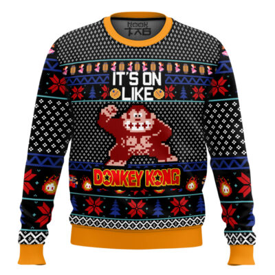 Hooktab It's On Like Donkey Kong Ugly Christmas Sweater