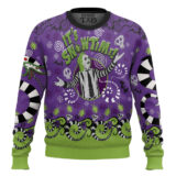 Hooktab It's Snowtime Beetlejuice Ugly Christmas Sweater