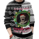Hooktab It's The Most Terrifying Time Of The Year Ugly Christmas Sweater