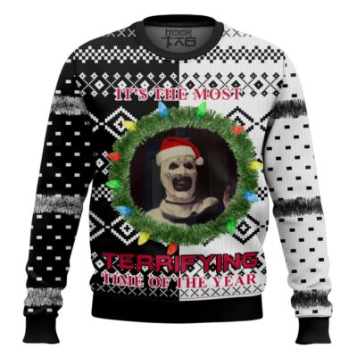 Hooktab It's The Most Terrifying Time Of The Year Ugly Christmas Sweater