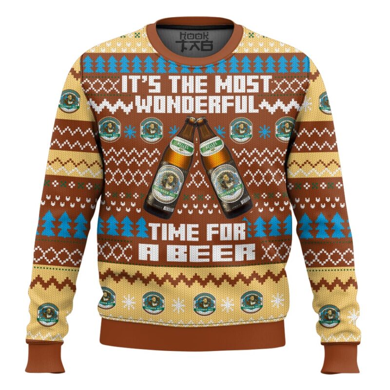 Hooktab It’s The Most Wonderful Time For A Augustiner Bräu Ugly Christmas Sweater