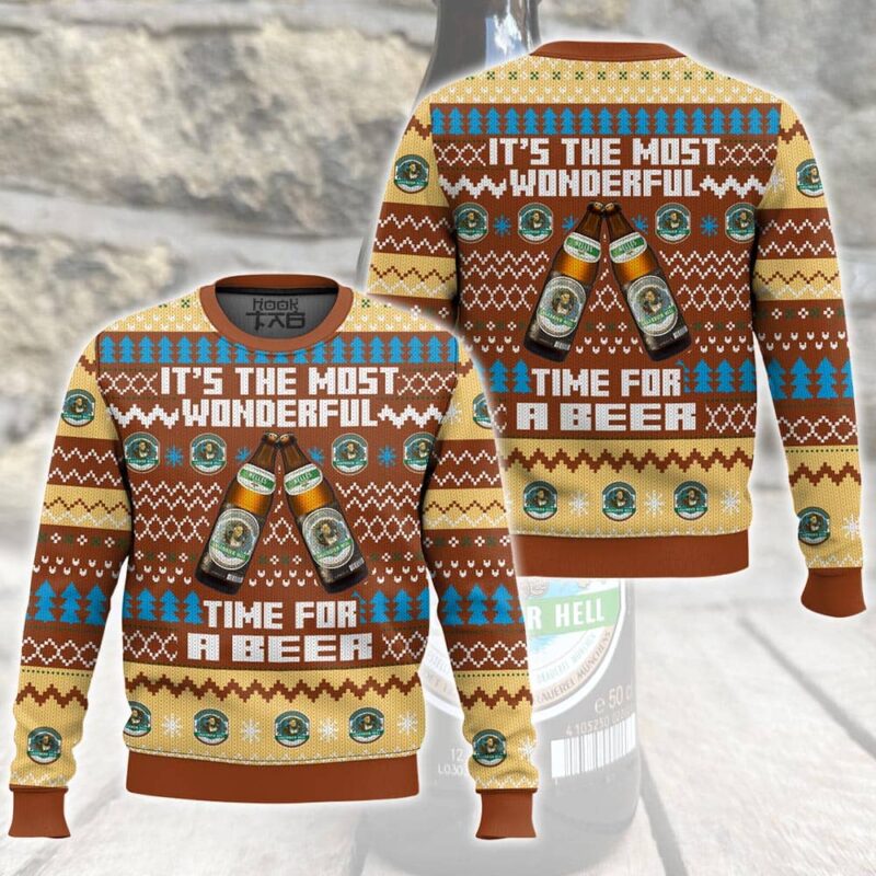 Hooktab It’s The Most Wonderful Time For A Augustiner Bräu Ugly Christmas Sweater Hooktab It’s The Most Wonderful Time For A Augustiner Bräu Ugly Christmas Sweater