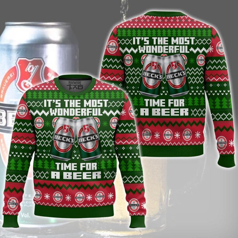 Hooktab It’s The Most Wonderful Time For A Beck's Ugly Christmas Sweater Hooktab It’s The Most Wonderful Time For A Beck's Ugly Christmas Sweater