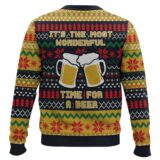 Hooktab It's The Most Wonderful Time For A Beer Ugly Christmas Sweater