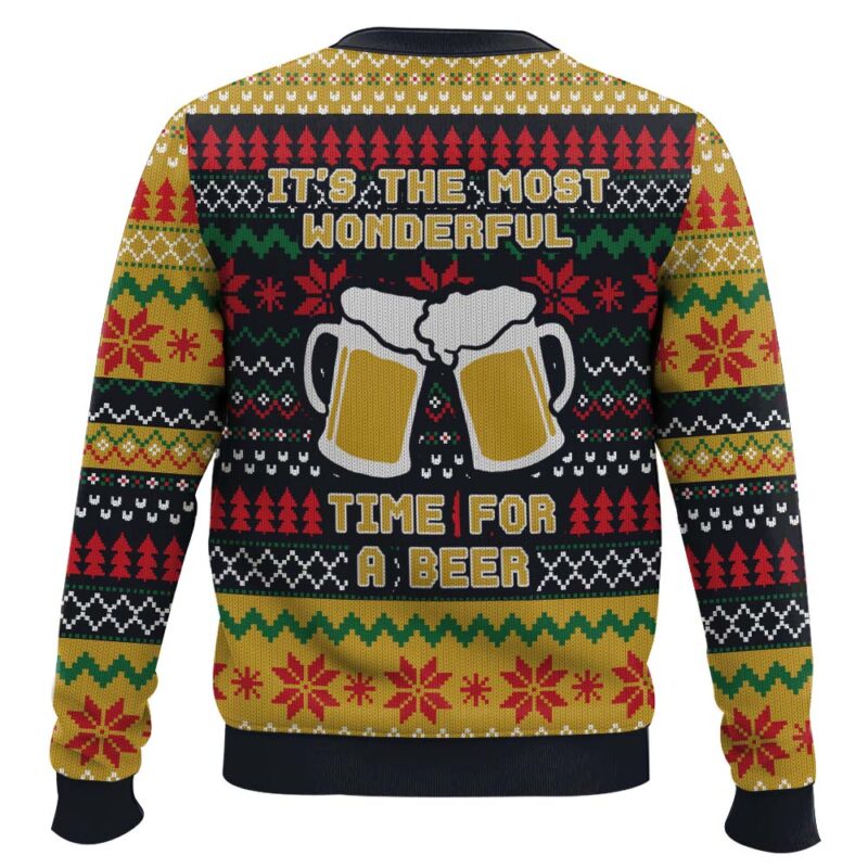 Hooktab It's The Most Wonderful Time For A Beer Ugly Christmas Sweater Hooktab It's The Most Wonderful Time For A Beer Ugly Christmas Sweater