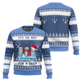 Hooktab It's The Most Wonderful Time For A Busch Light Ugly Christmas Sweater