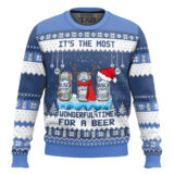 Hooktab It's The Most Wonderful Time For A Busch Light Ugly Christmas Sweater