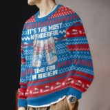 Hooktab It's The Most Wonderful Time For A Coors Light Beer Ugly Christmas Sweater
