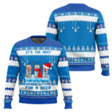 Hooktab It's The Most Wonderful Time For A Coors Light Ugly Christmas Sweater