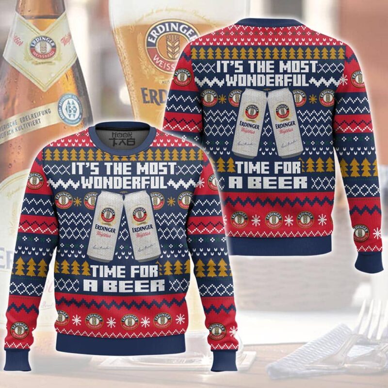 Hooktab It’s The Most Wonderful Time For A Erdinger Ugly Christmas Sweater Hooktab It’s The Most Wonderful Time For A Erdinger Ugly Christmas Sweater
