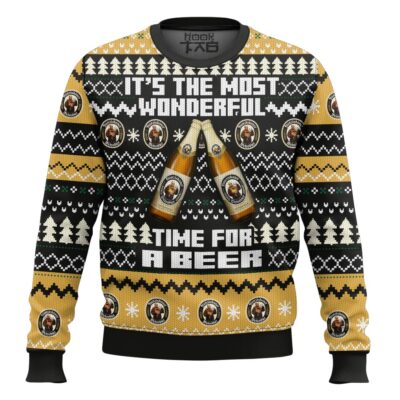 Hooktab It’s The Most Wonderful Time For A Franziskaner Ugly Christmas Sweater