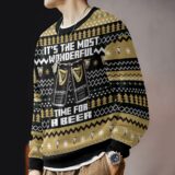 Hooktab It's The Most Wonderful Time For A Guinness Ugly Christmas Sweater