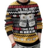 Hooktab It’s The Most Wonderful Time For A Krombacher Ugly Christmas Sweater