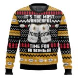 Hooktab It’s The Most Wonderful Time For A Krombacher Ugly Christmas Sweater