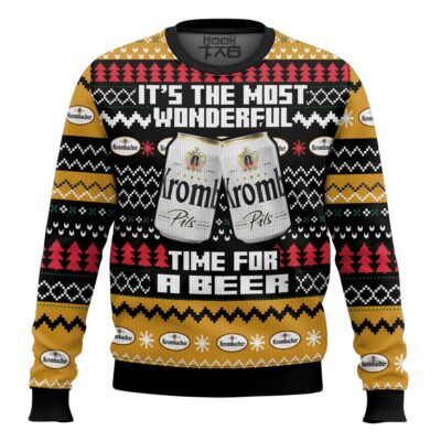 Hooktab It’s The Most Wonderful Time For A Krombacher Ugly Christmas Sweater