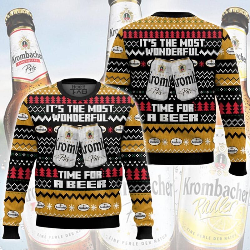 Hooktab It’s The Most Wonderful Time For A Krombacher Ugly Christmas Sweater Hooktab It’s The Most Wonderful Time For A Krombacher Ugly Christmas Sweater