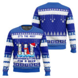 Hooktab It's The Most Wonderful Time For A Michelob Ultra Ugly Christmas Sweater