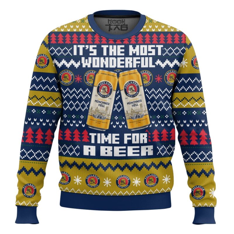 Hooktab It’s The Most Wonderful Time For A Paulaner Ugly Christmas Sweater