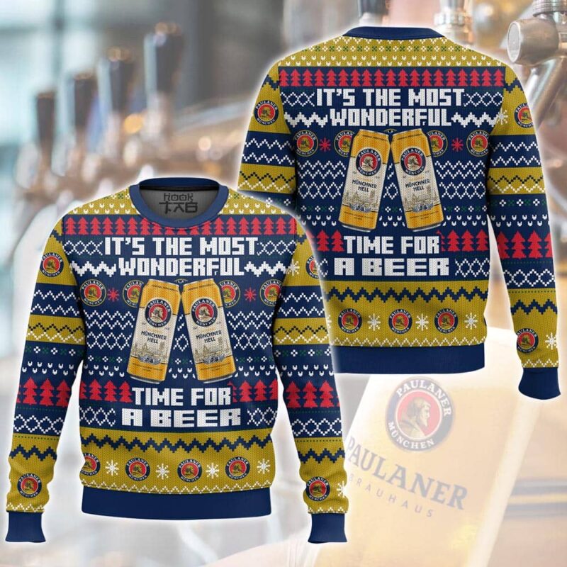 Hooktab It’s The Most Wonderful Time For A Paulaner Ugly Christmas Sweater Hooktab It’s The Most Wonderful Time For A Paulaner Ugly Christmas Sweater