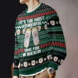 Hooktab It’s The Most Wonderful Time For A Spaten Ugly Christmas Sweater