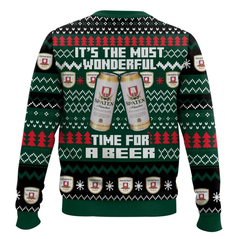 Hooktab It’s The Most Wonderful Time For A Spaten Ugly Christmas Sweater Hooktab It’s The Most Wonderful Time For A Spaten Ugly Christmas Sweater