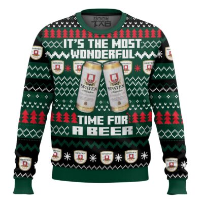 Hooktab It’s The Most Wonderful Time For A Spaten Ugly Christmas Sweater