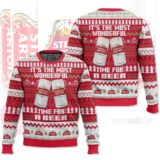 Hooktab It's The Most Wonderful Time For A Stella Artois Ugly Christmas Sweater
