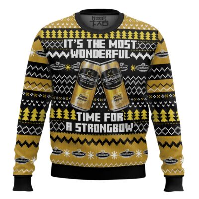 Hooktab It’s The Most Wonderful Time For A Strongbow Ugly Christmas Sweater