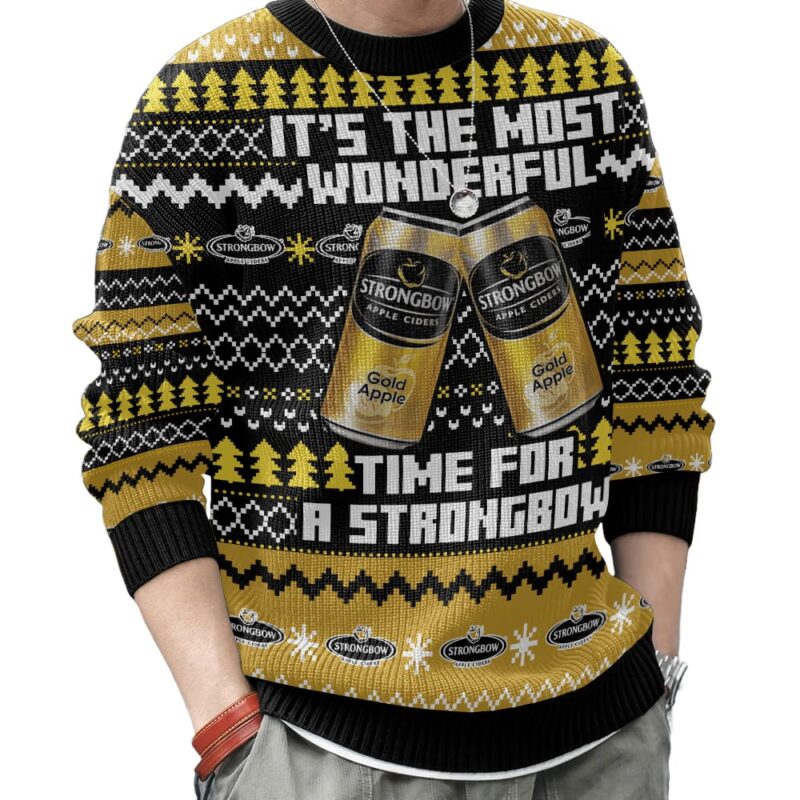 Hooktab It’s The Most Wonderful Time For A Strongbow Ugly Christmas Sweater Hooktab It’s The Most Wonderful Time For A Strongbow Ugly Christmas Sweater