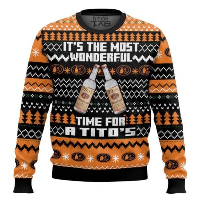 Hooktab It's The Most Wonderful Time For A Tito's Ugly Christmas Sweater