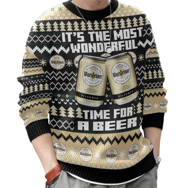 Hooktab It’s The Most Wonderful Time For A Warsteiner Ugly Christmas Sweater Hooktab It’s The Most Wonderful Time For A Warsteiner Ugly Christmas Sweater