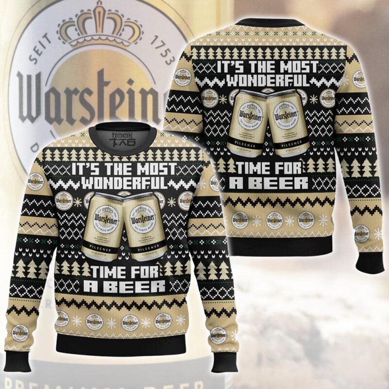 Hooktab It’s The Most Wonderful Time For A Warsteiner Ugly Christmas Sweater Hooktab It’s The Most Wonderful Time For A Warsteiner Ugly Christmas Sweater