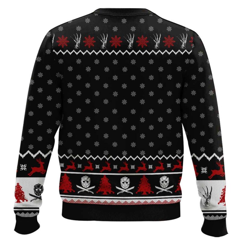 Hooktab It's The Most Wonderful Time Of The Year For Slashers Ugly Christmas Sweater Hooktab It's The Most Wonderful Time Of The Year For Slashers Ugly Christmas Sweater