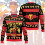 Hooktab It's Turbo Time! Turbo Man Ugly Christmas Sweater