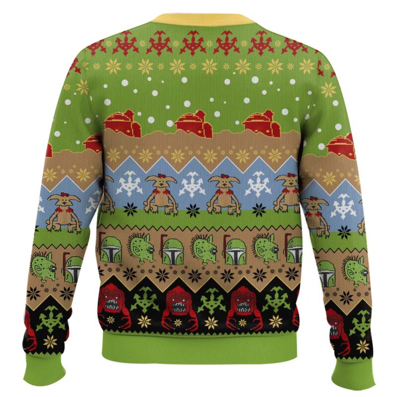 Hooktab Jabba's Jolly Ho-Ho-Holiday Star Wars Ugly Christmas Sweater Hooktab Jabba's Jolly Ho-Ho-Holiday Star Wars Ugly Christmas Sweater