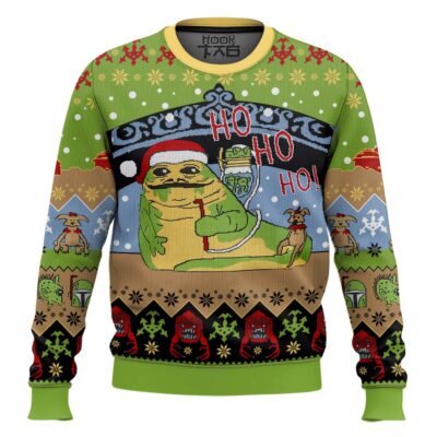 Hooktab Jabba's Jolly Ho-Ho-Holiday Star Wars Ugly Christmas Sweater